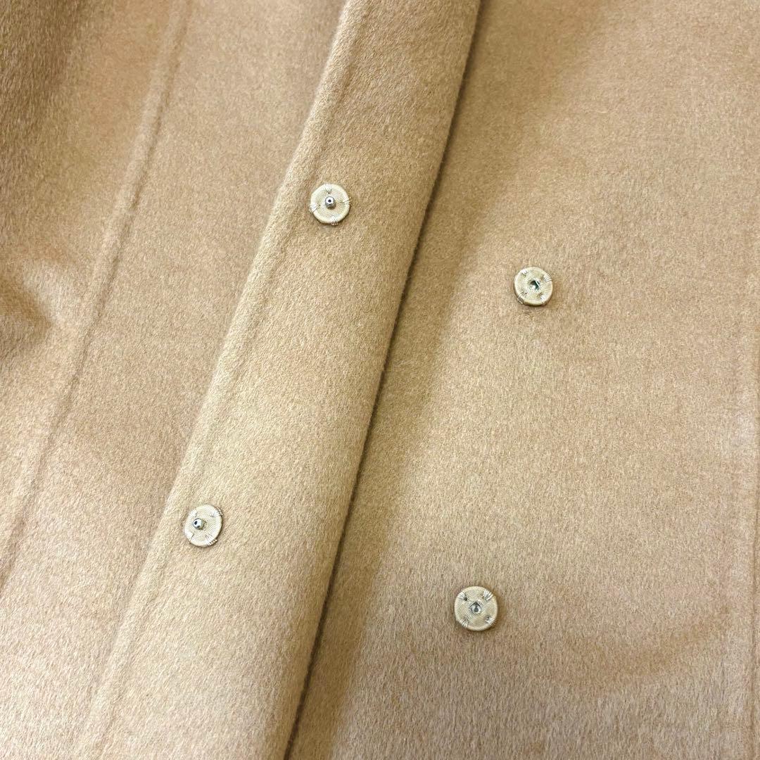 【大きいサイズ 極美品】レリアン リバーコート アンゴラ混 キャメル 2XL