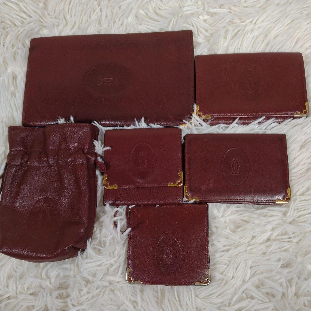 Cartier 財布 ケース 巾着 6点 まとめ売りボルドー