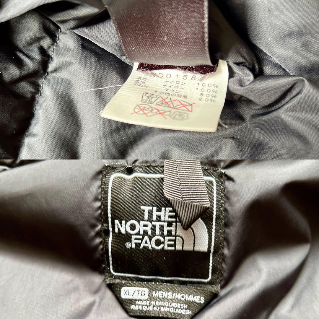 超希少サイズ　美品 ノースフェイス ダウンベスト 黒 メンズXL センターロゴ