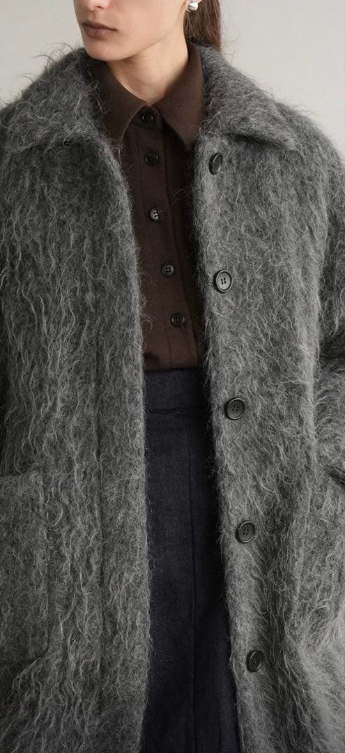 新品 CLANE LONG SHAGGY LADY MAXI COAT 24AW