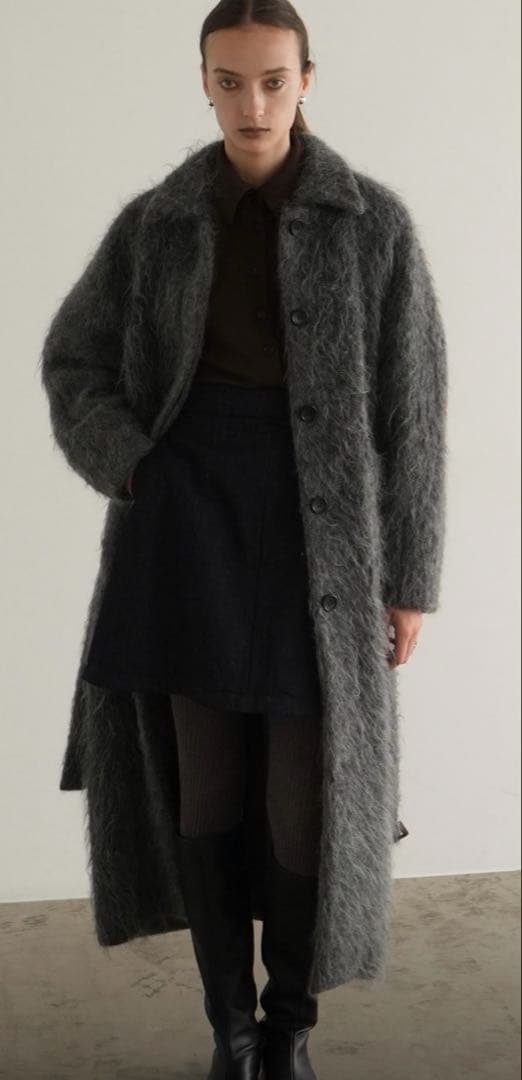 新品 CLANE LONG SHAGGY LADY MAXI COAT 24AW