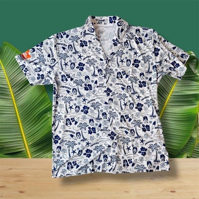 ま*さ様 入手困難 ラスト 7/1 球場配布 ドジャース ハワイアンシャツ XL