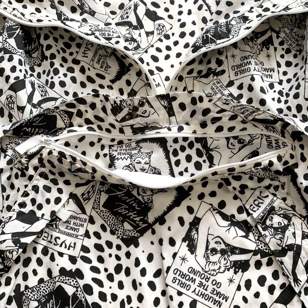 ヒステリックグラマー　ハーフジップパーカーワンピース　ヒスガール　ヒョウ柄　白