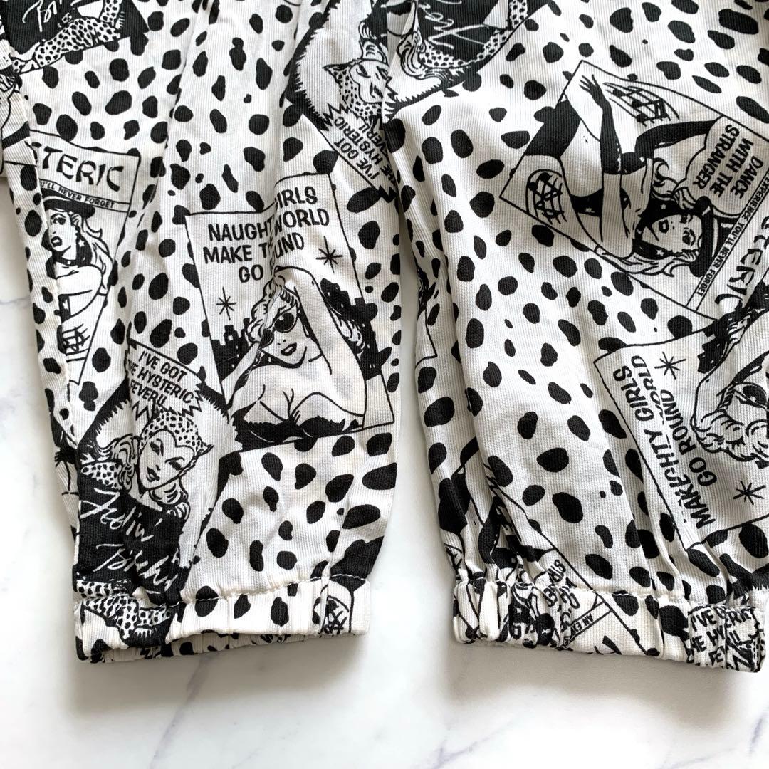 ヒステリックグラマー　ハーフジップパーカーワンピース　ヒスガール　ヒョウ柄　白