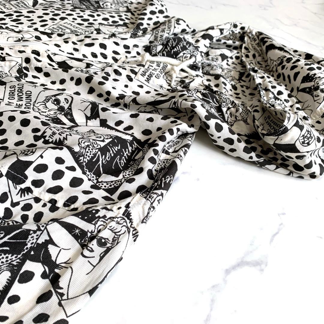 ヒステリックグラマー　ハーフジップパーカーワンピース　ヒスガール　ヒョウ柄　白