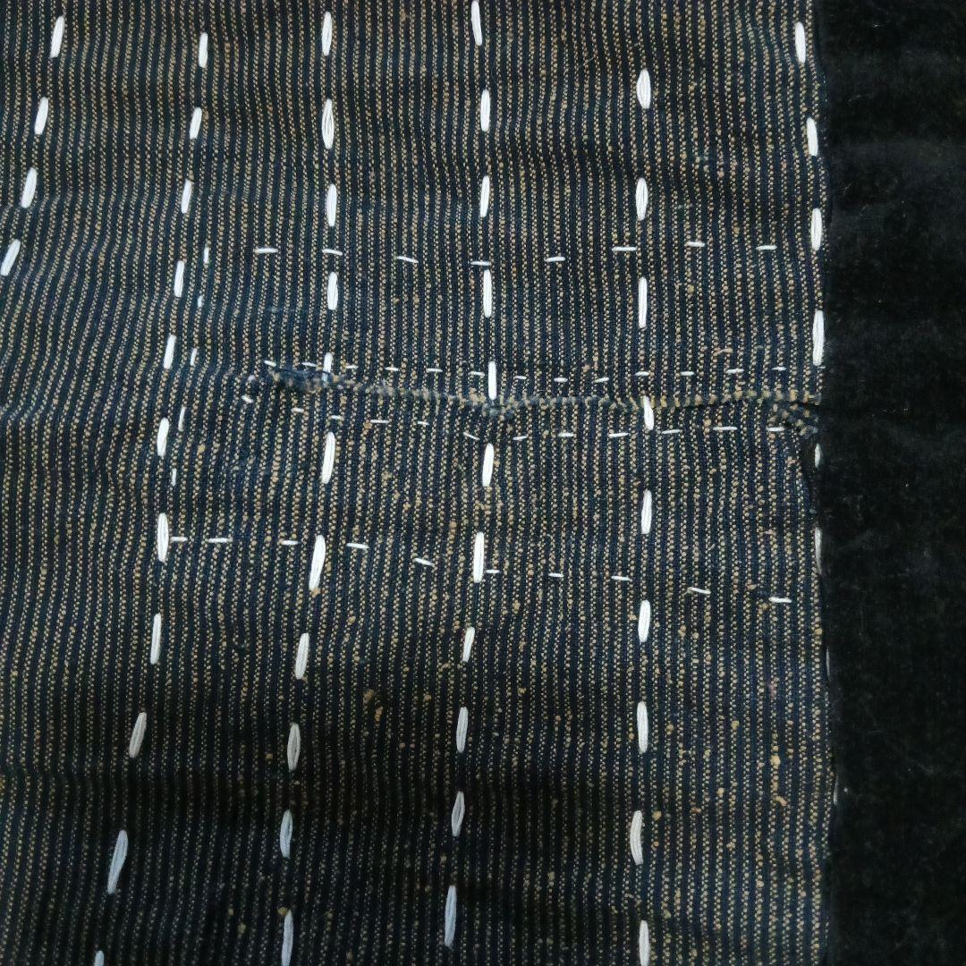 大盤1.7kg　ネル素材　粗刺し子の古布こたつ掛け♪　昭和初期　らんる　襤褸