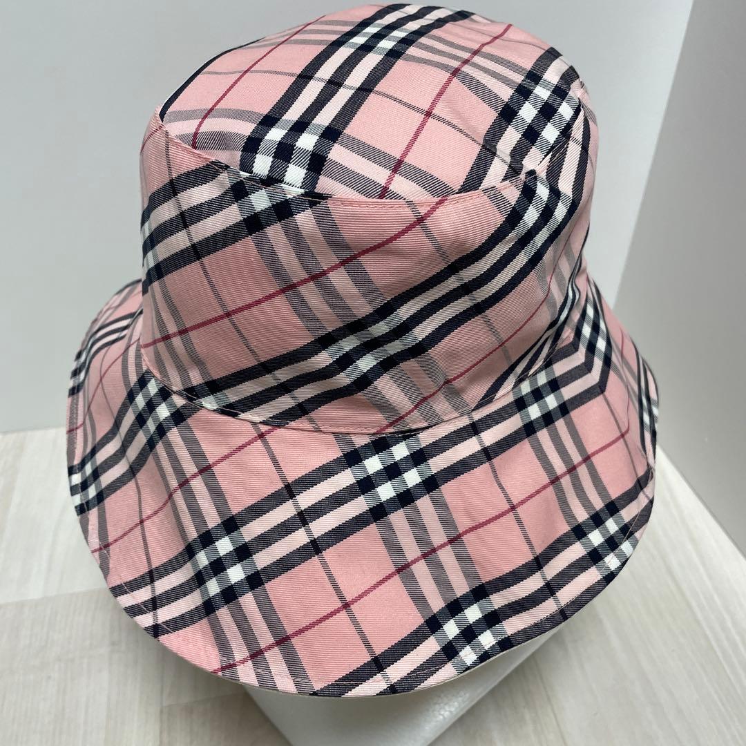 BURBERRY バーバリー バケットハット チェック 刺繍ロゴ リバーシブル