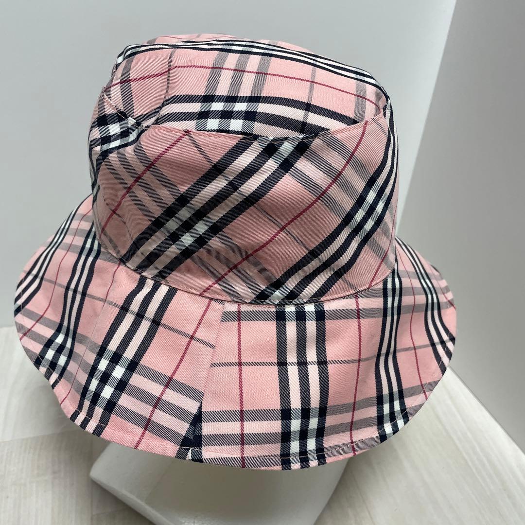 BURBERRY バーバリー バケットハット チェック 刺繍ロゴ リバーシブル