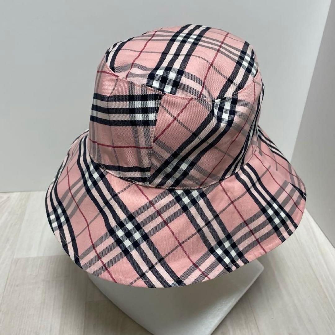 BURBERRY バーバリー バケットハット チェック 刺繍ロゴ リバーシブル