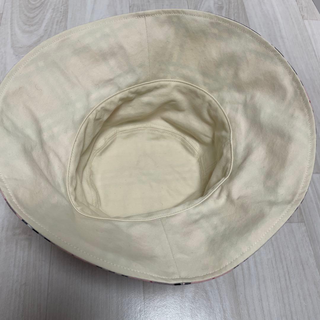 BURBERRY バーバリー バケットハット チェック 刺繍ロゴ リバーシブル