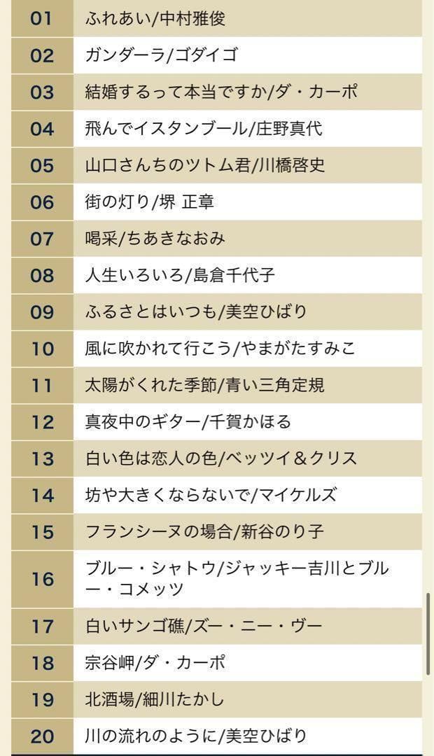 【匿名配送・配送補償あり】大ヒットしたJ-POP・歌謡曲・演歌などを集めたCD