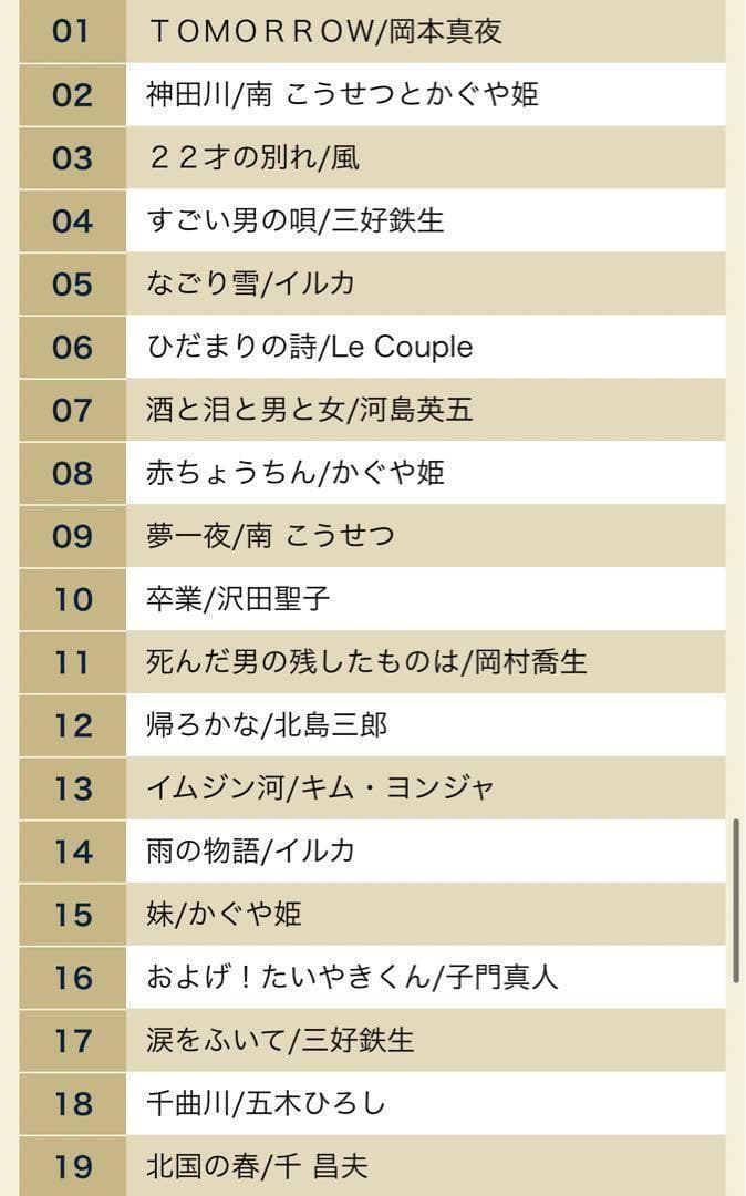 【匿名配送・配送補償あり】大ヒットしたJ-POP・歌謡曲・演歌などを集めたCD