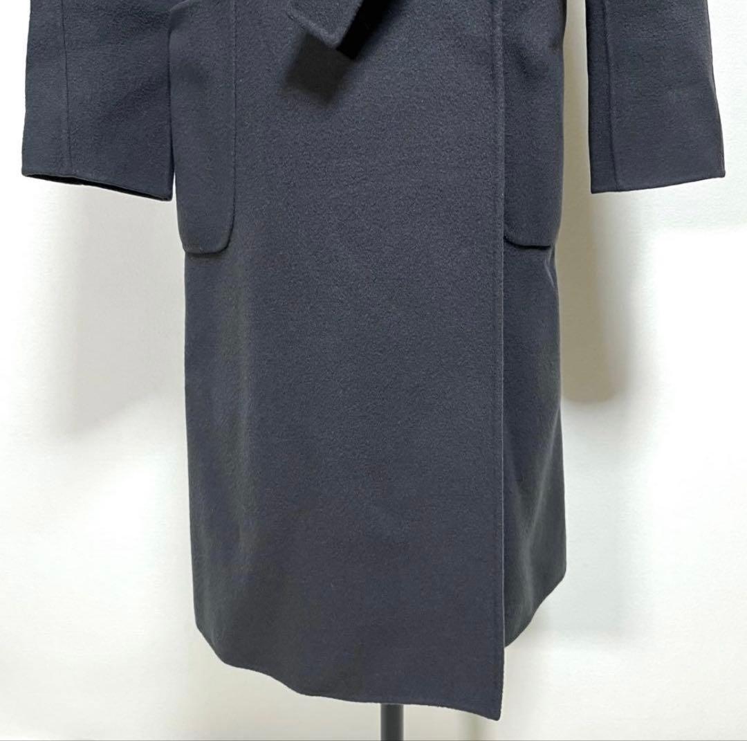 ANAYI アナイ ベルデッドコート 38 M ロング丈 ウール ダークグレー