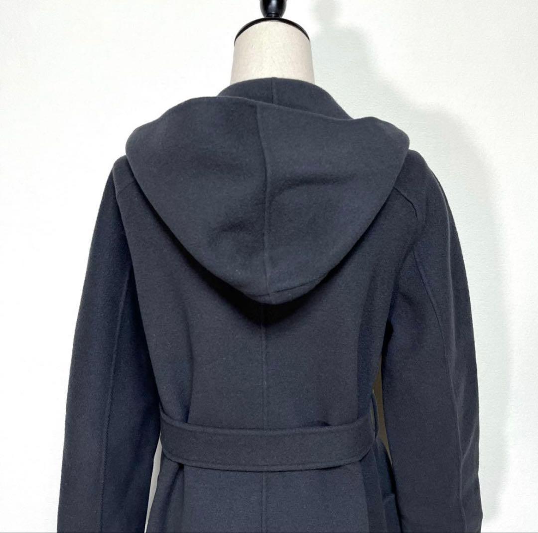 ANAYI アナイ ベルデッドコート 38 M ロング丈 ウール ダークグレー