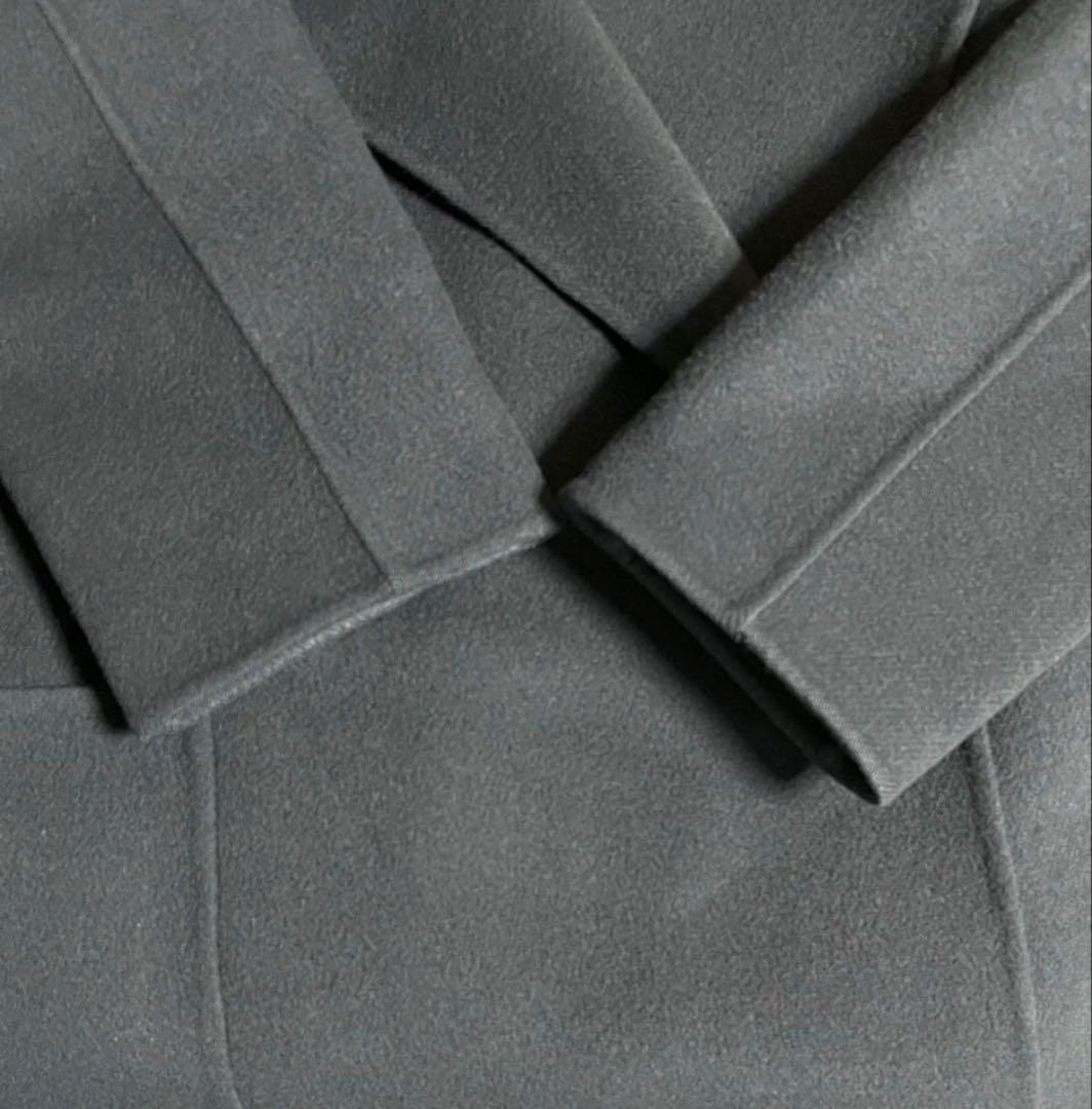 ANAYI アナイ ベルデッドコート 38 M ロング丈 ウール ダークグレー