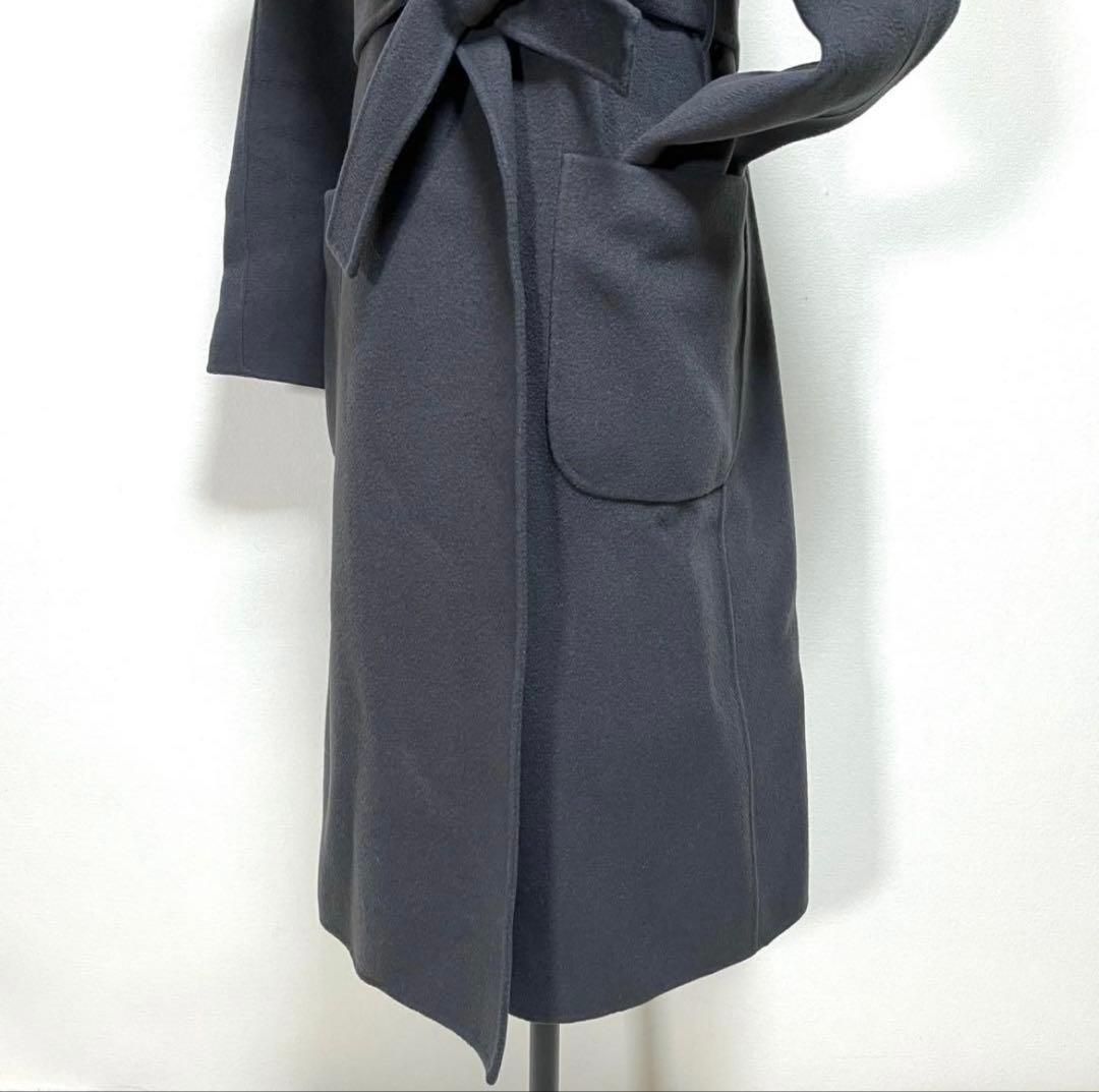 ANAYI アナイ ベルデッドコート 38 M ロング丈 ウール ダークグレー