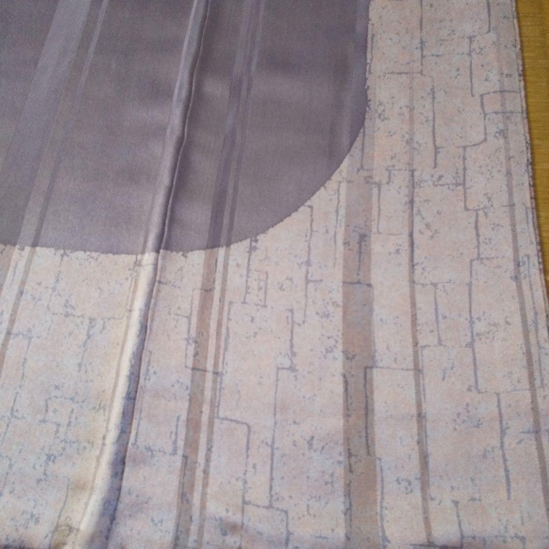 正絹・縮緬訪問着・薄紫系・一つ紋・袷