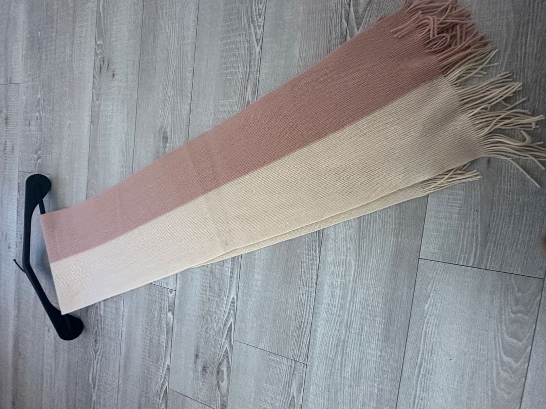 HERMES ベージュ/ピンク マフラー