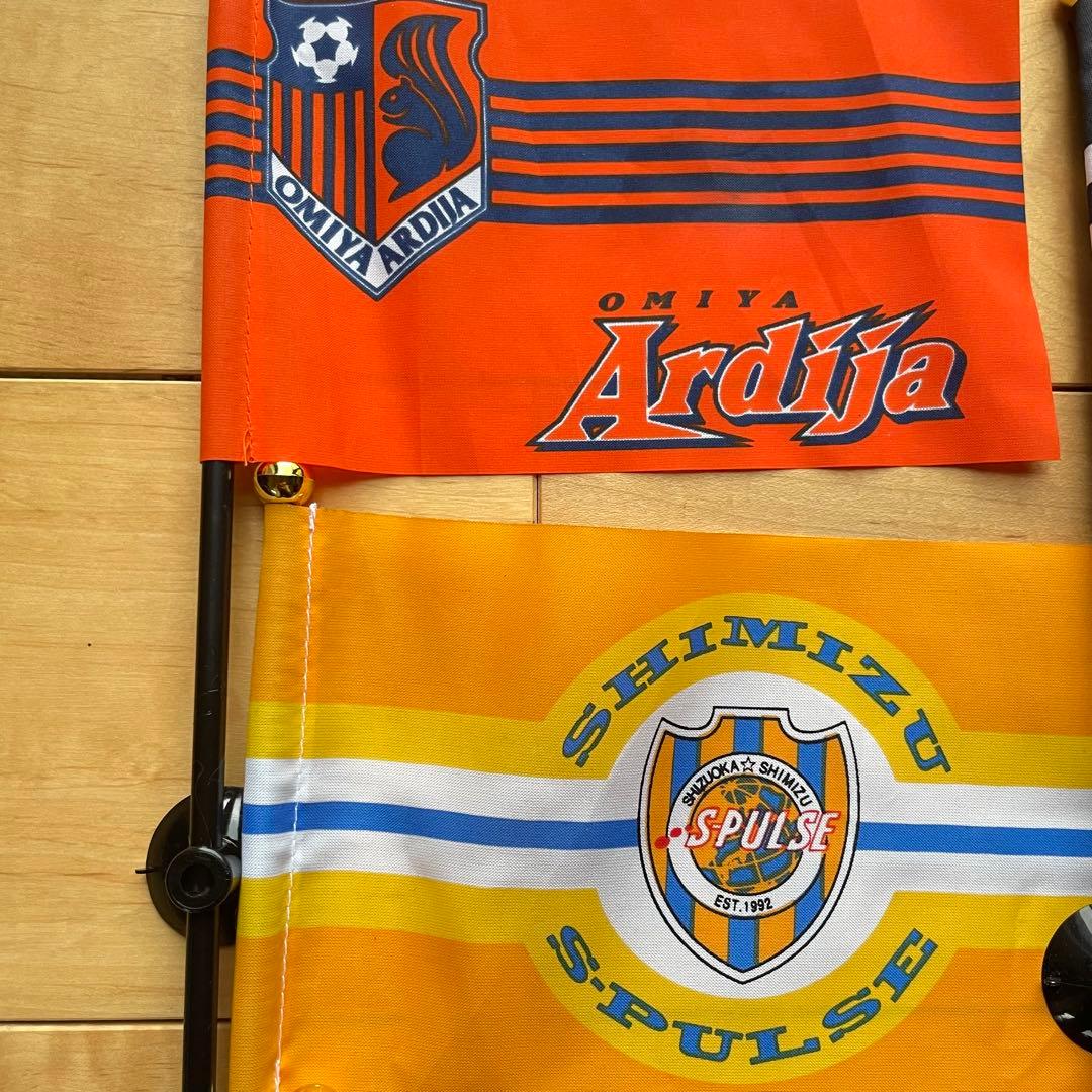 Jリーグミニフラッグ12チーム吸盤付日韓ワールドカップミニフラッグ10個レトロ