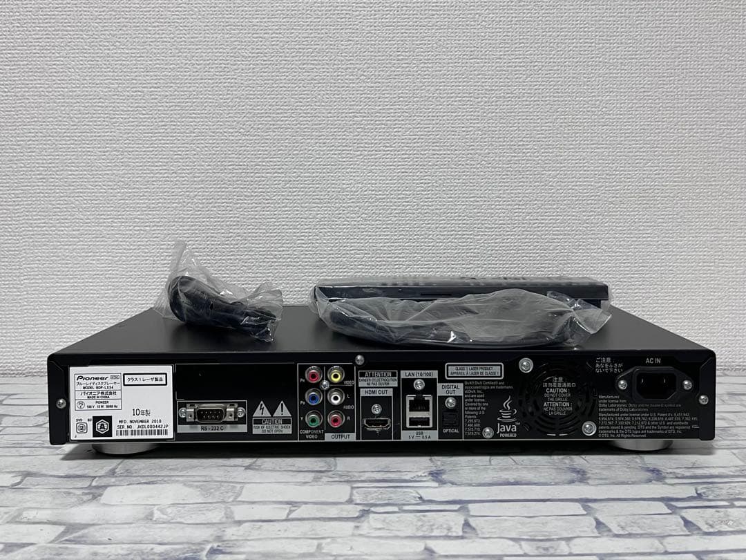 新品リモコン付　パイオニア　ブルーレイプレイヤー　BDP-LX54