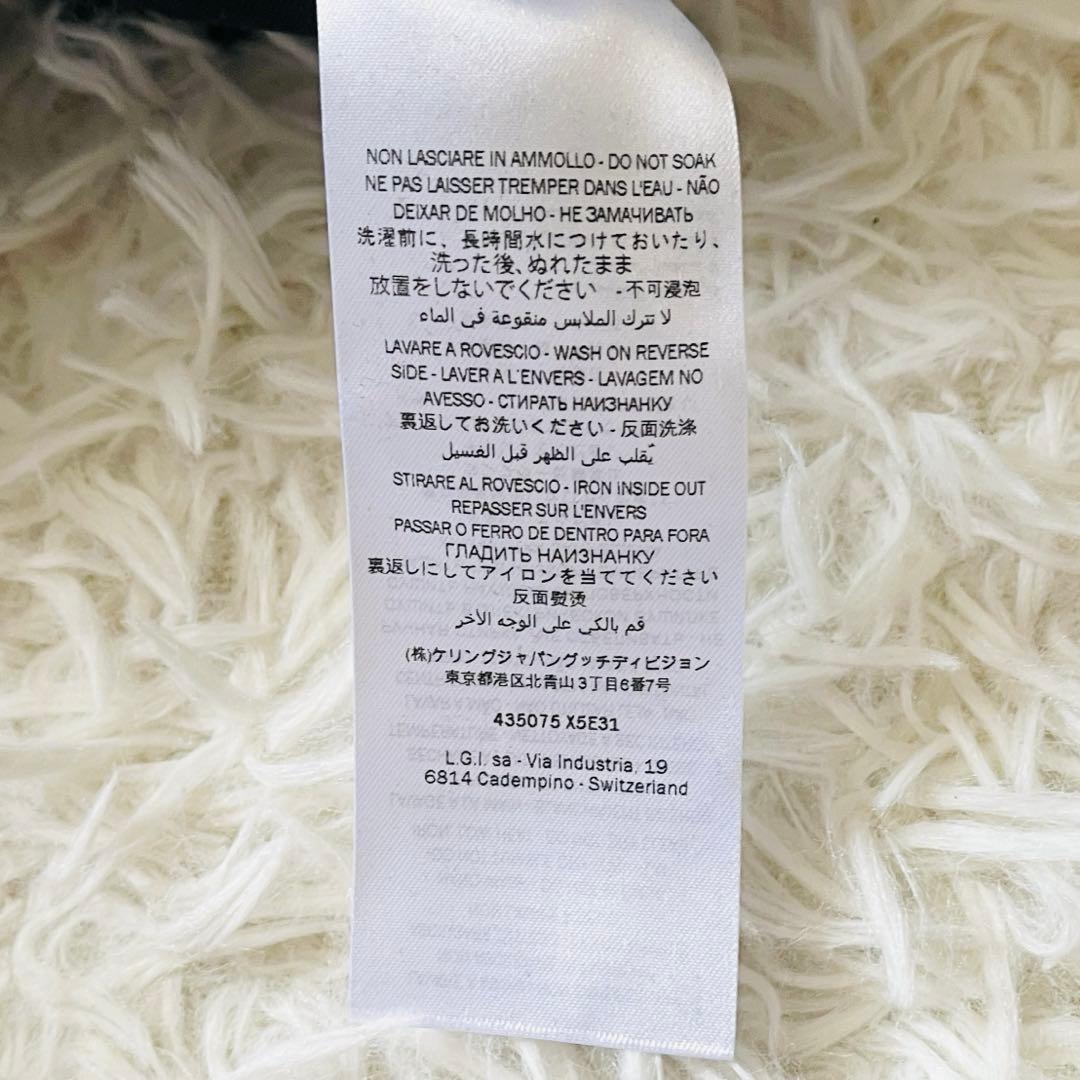 【美品✨】グッチ　ワンピース　パールボタン　ソーホー　フリル　リボン　近年　濃紺