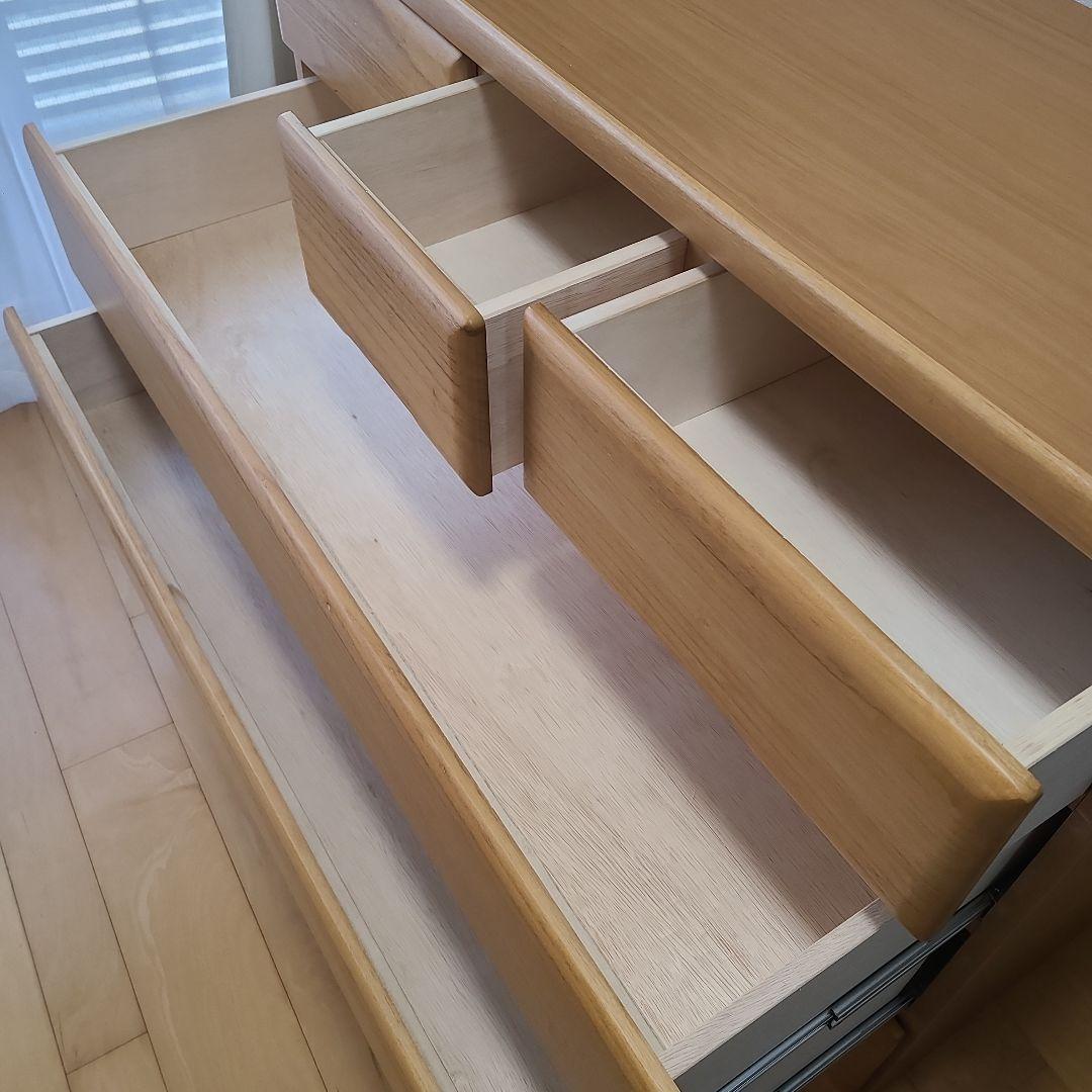 【美品】国産「大川家具」ナチュラルウッド チェスト 5段 ※直接取引4500円