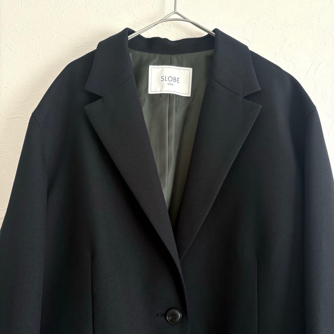 美品 SLOBE IENA PE SHARK ビッグジャケット ブラック