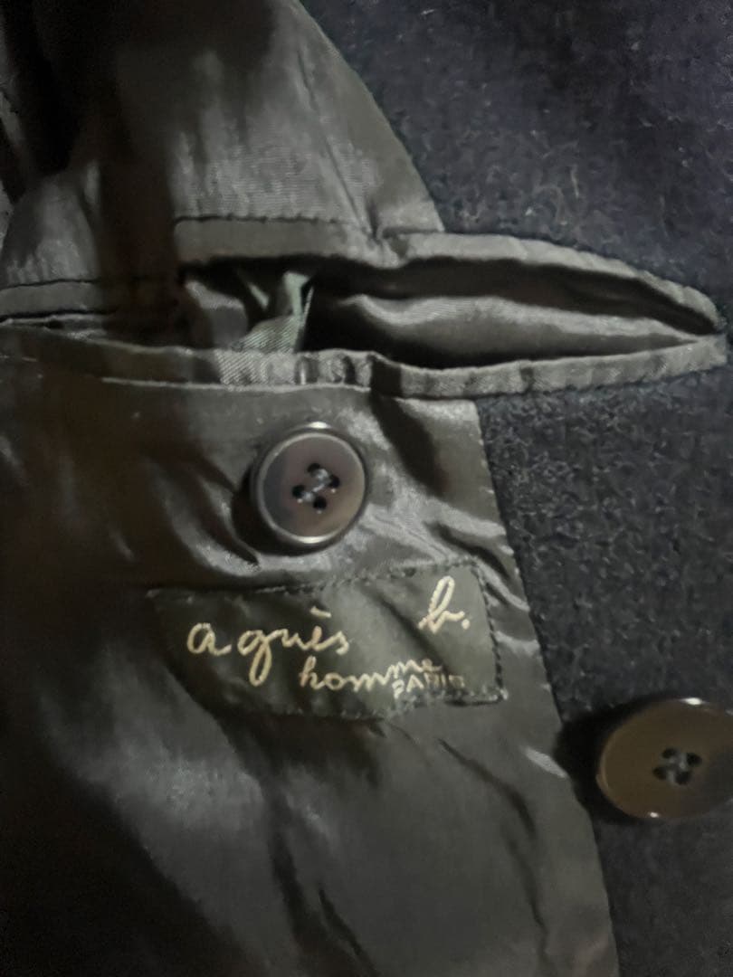 アニエス・ベー　MADE IN FRANCE　ウールピーコート　フランス製