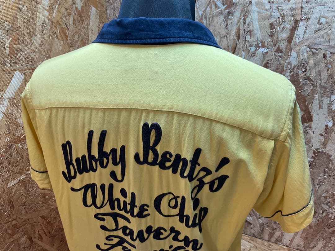 HILTON ヒルトン 50s 半袖 ボウリングシャツ 黄/黒 size M