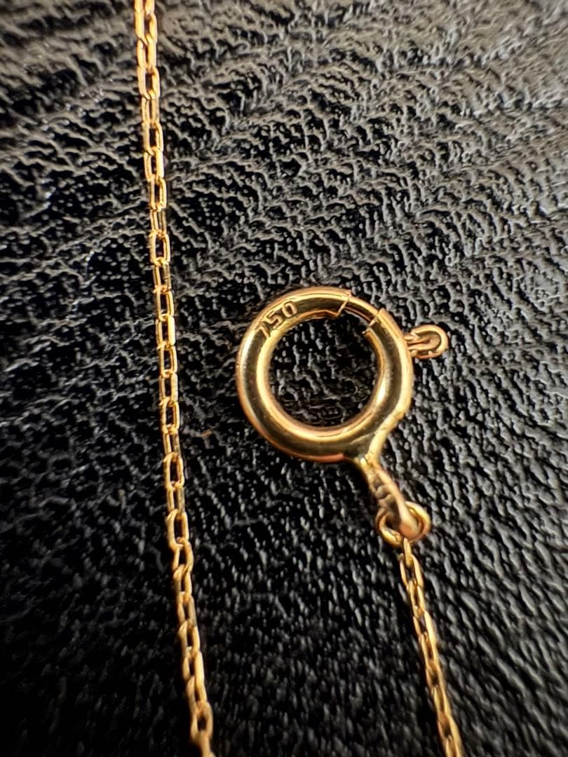 K18チェーン約19cm引き輪付き　750