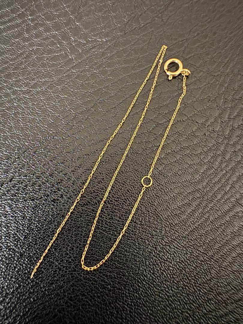 K18チェーン約19cm引き輪付き　750