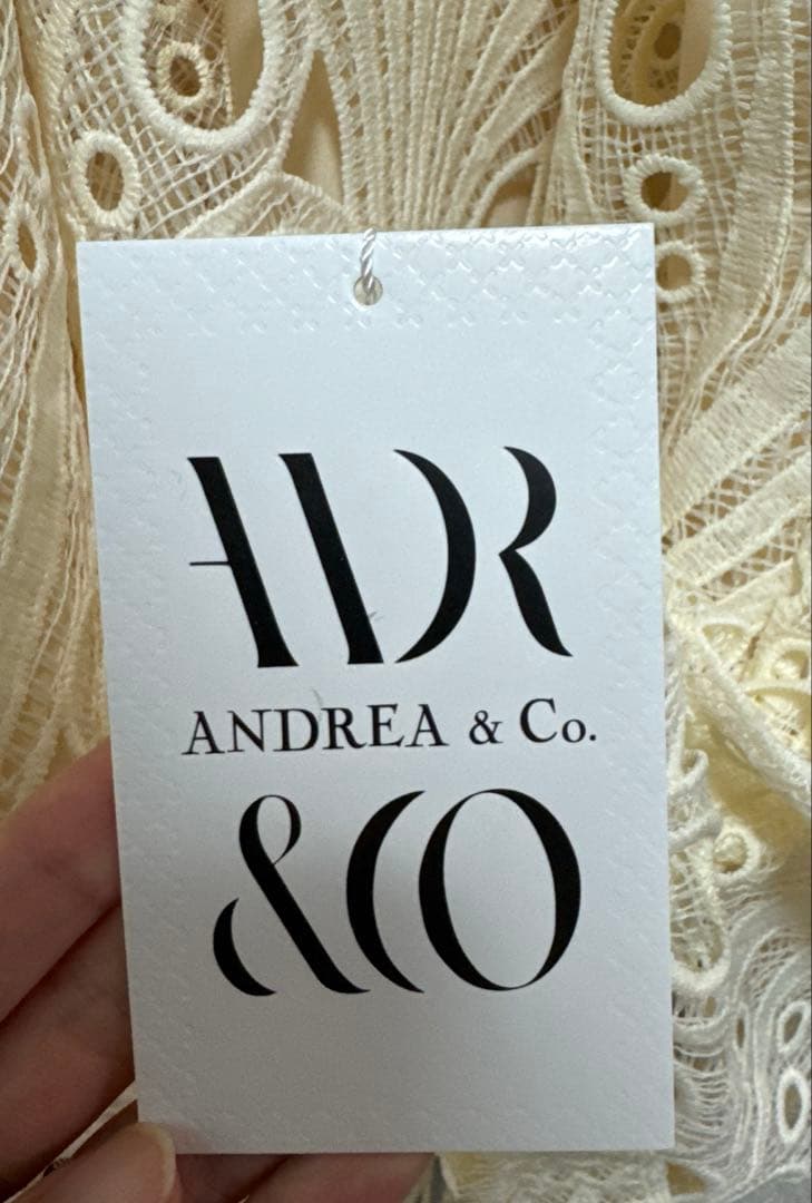 andrea&co.エンブロイダリードレス 新品未使用 レース ワンピース