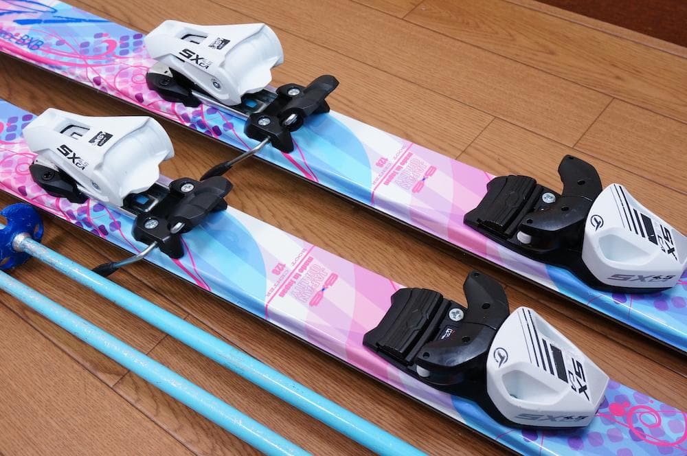 メンテ済 128cm 靴22cm BLUEMORIS B×B スキーセット