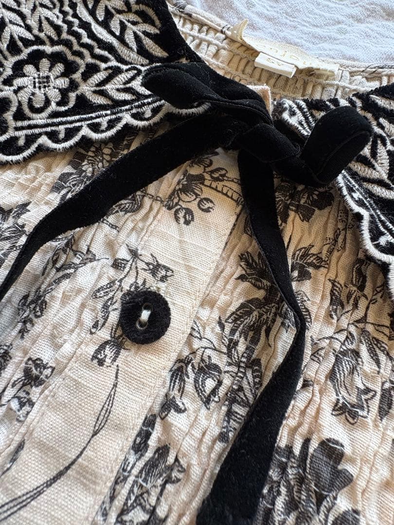 Bonjour diary 刺繍襟チュニックワンピース 6y