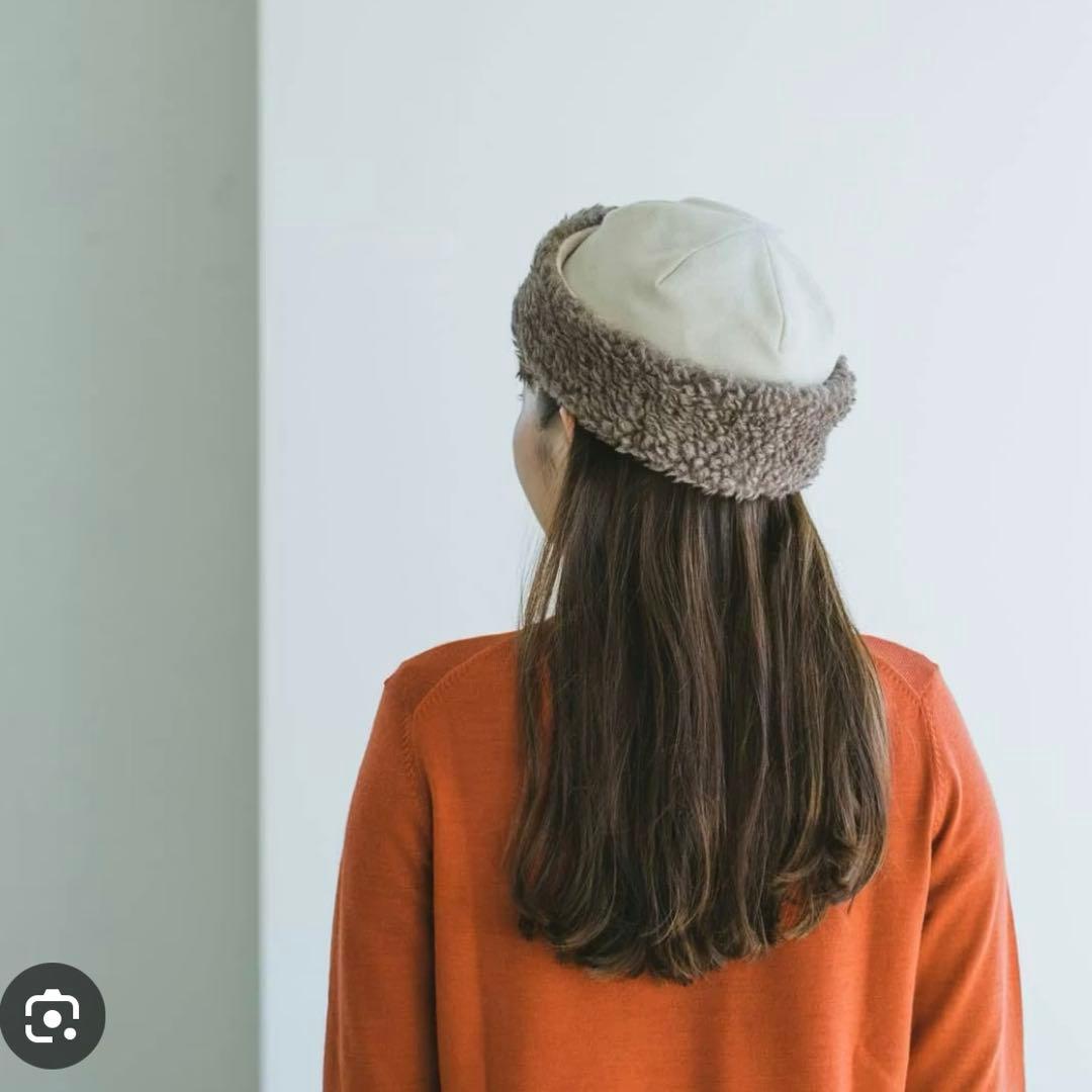 mature ha. ボアキャップ ボア ホワイト ベージュ