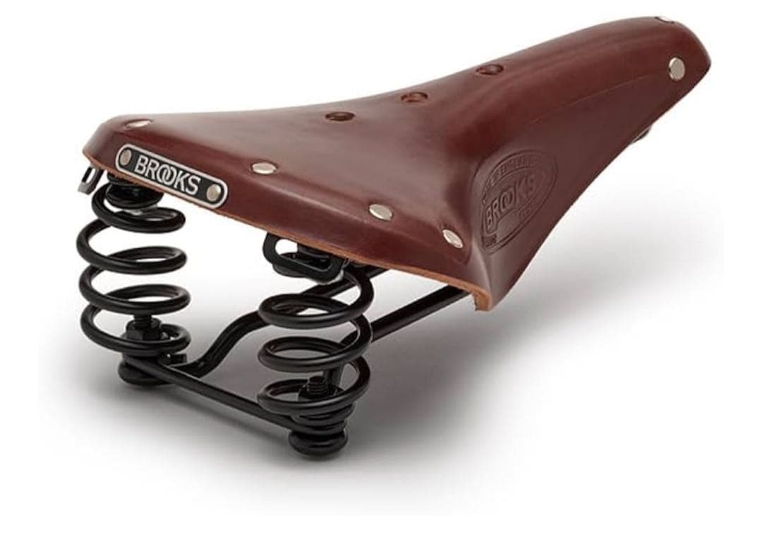 BROOKSレザーサドルB17スプリングつきモデル FLYER BROWN