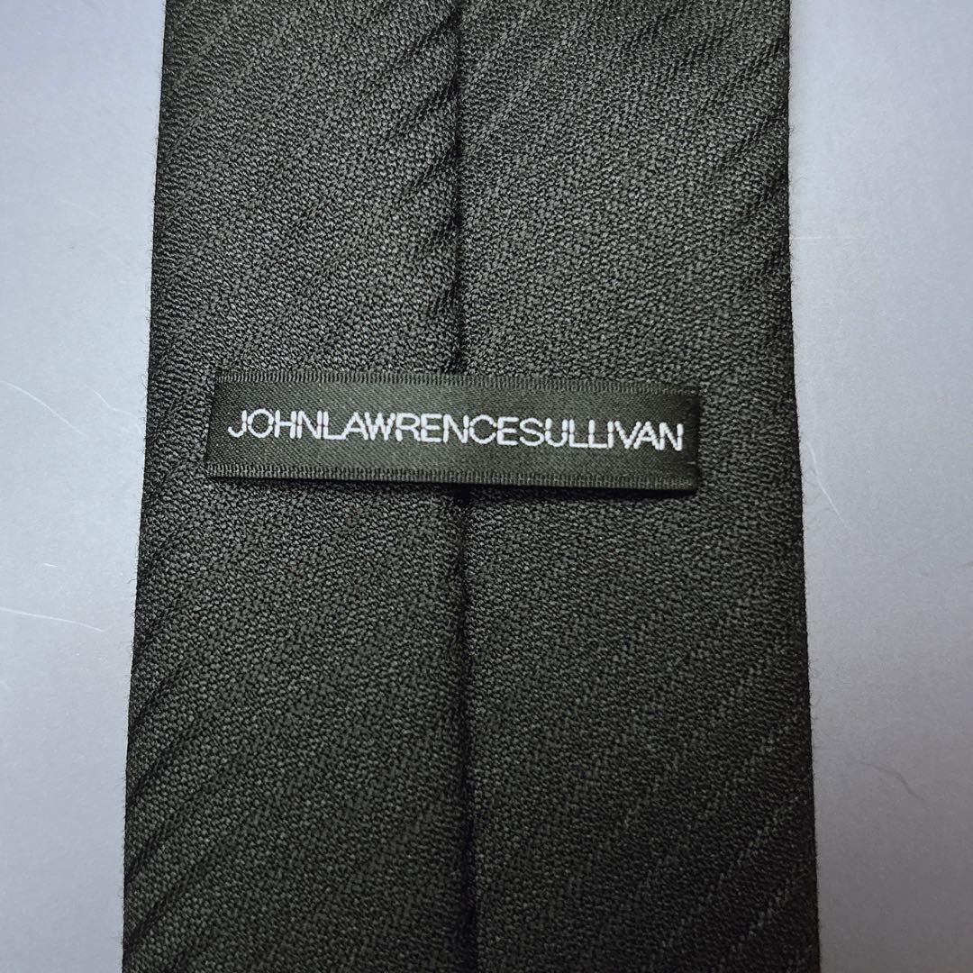未使用 ジョンローレンスサリバン ネクタイ ソリッド ロゴプレート