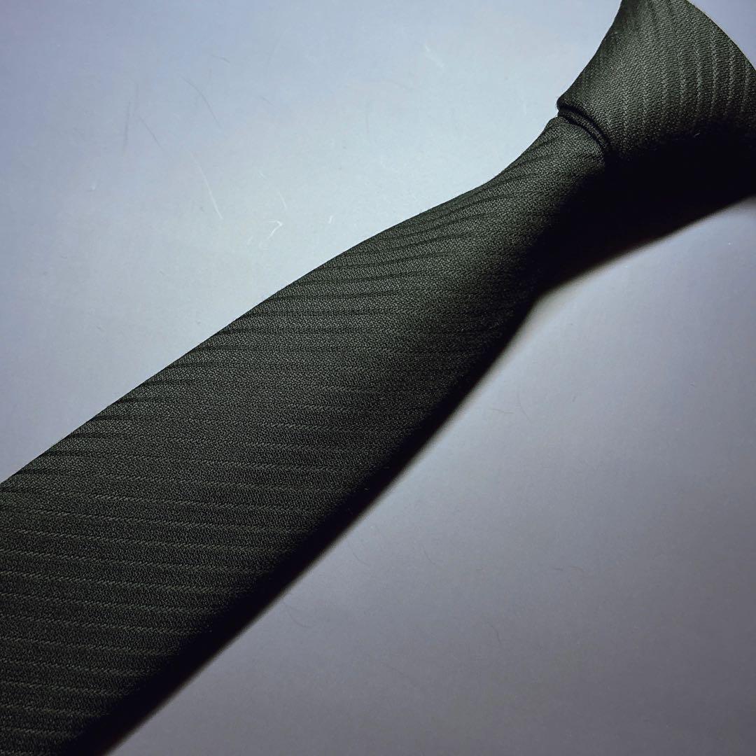 未使用 ジョンローレンスサリバン ネクタイ ソリッド ロゴプレート