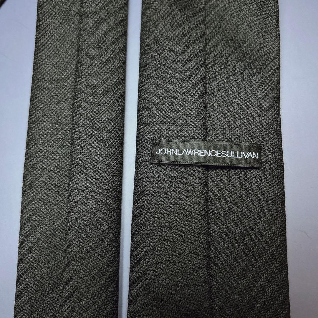 未使用 ジョンローレンスサリバン ネクタイ ソリッド ロゴプレート