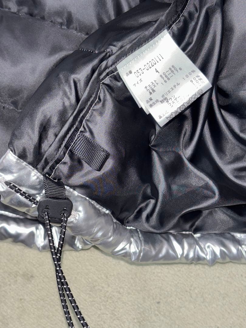 （ダンディ）パーリーゲイツ、プラチナシルバー、ダブルジップダウンジャケット