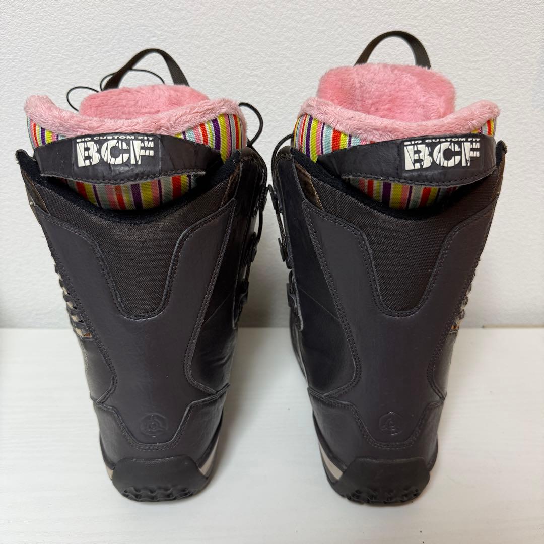 即発送 SALOMON レディース スノーボードブーツ 23cm ブラウン ボア