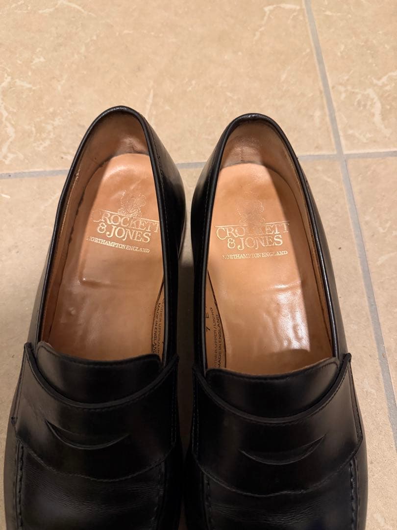 クロケット＆ジョーンズ（Crockett&Jones）黒 ローファー ボストン