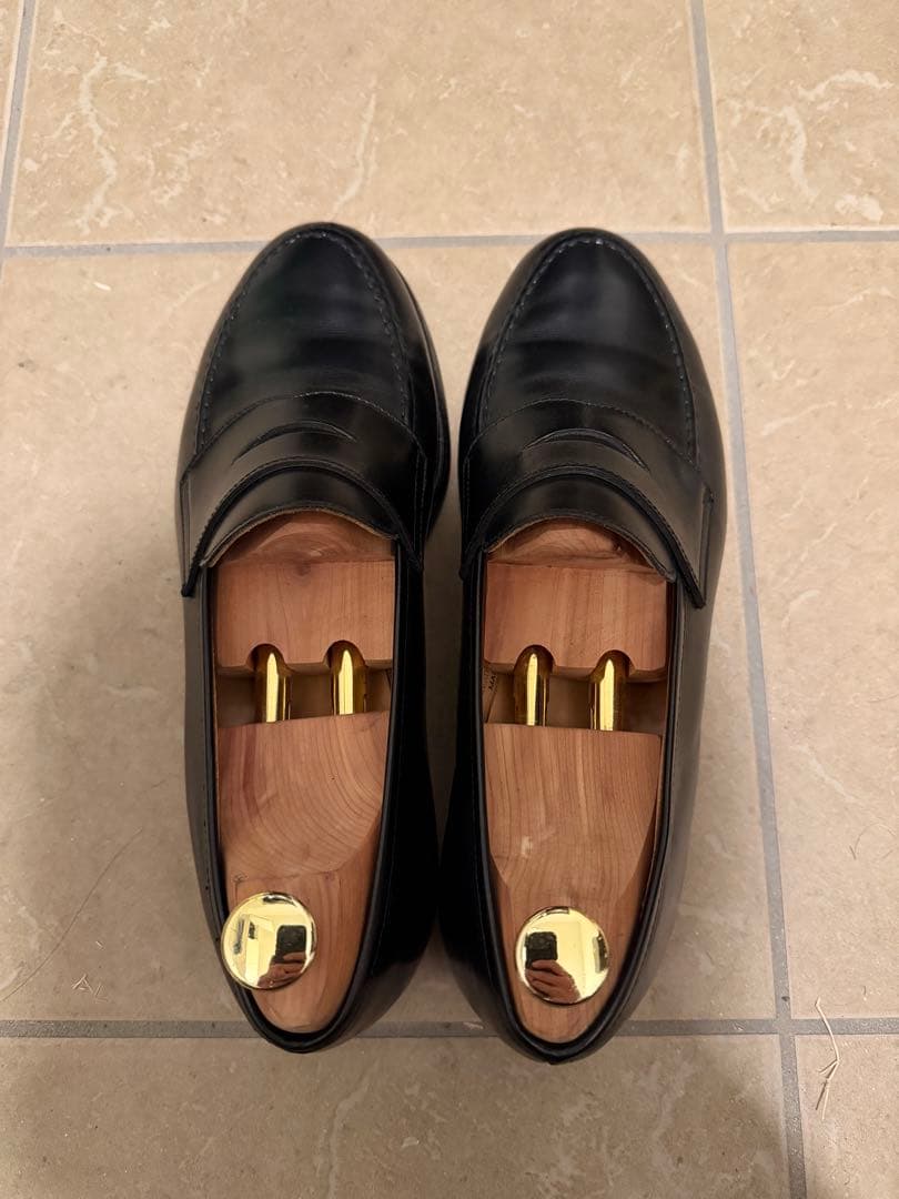 クロケット＆ジョーンズ（Crockett&Jones）黒 ローファー ボストン