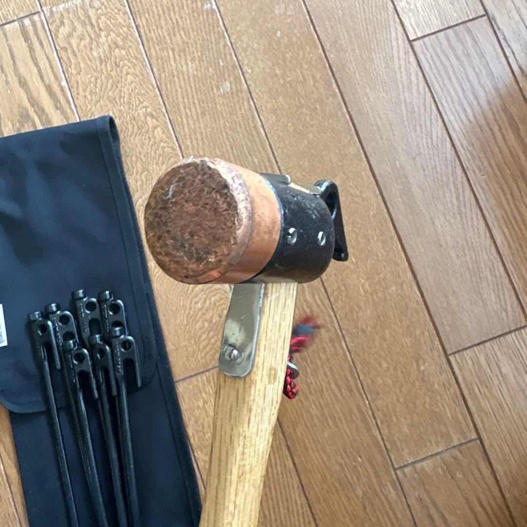 スノーピーク　廃盤モデル　ペグハンマー ペグ小7本、大4本