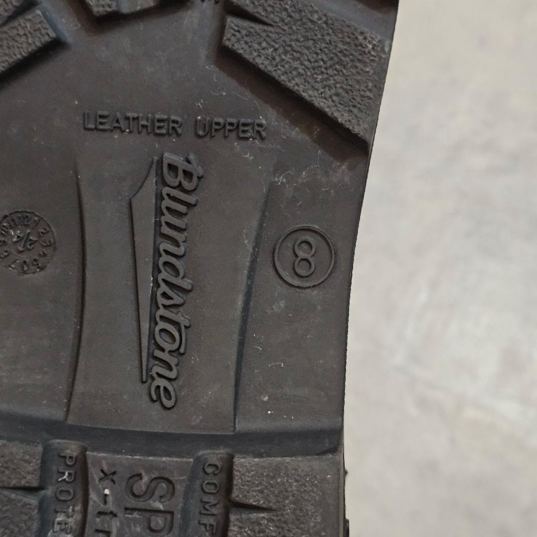 UK8 ブランドストーン ウイングチップ サイドゴア ブーツ