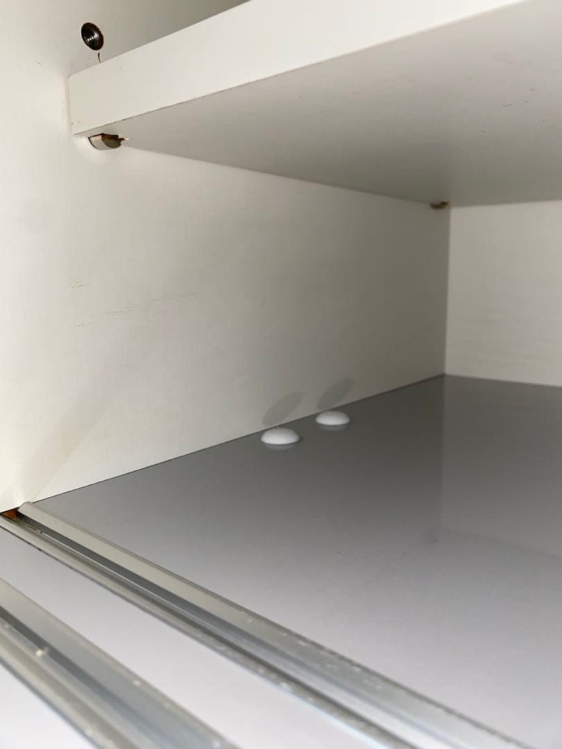 1/25までの出品です。綾野製作所　ホワイトキッチンカウンター スライド扉付き