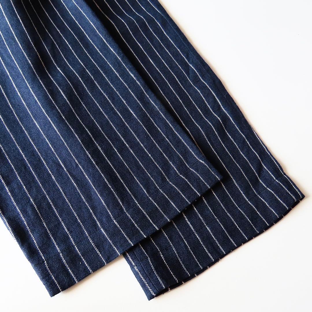 45R リネンピンストライプワイドパンツ 1 ストレートシルエット 45rpm