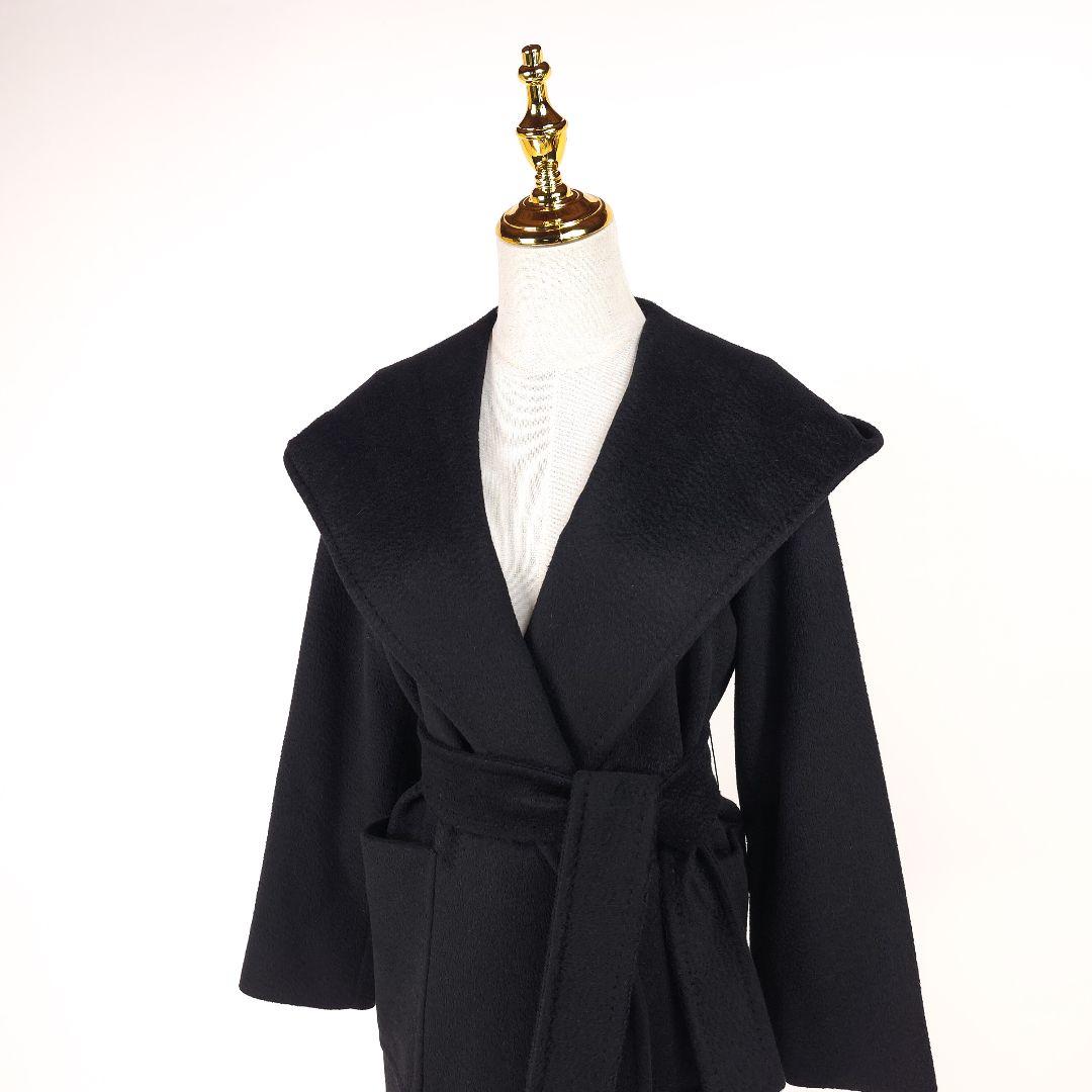 【新品同様】マックスマーラ リアルト キャメル コート ブラック 36 　ベルト