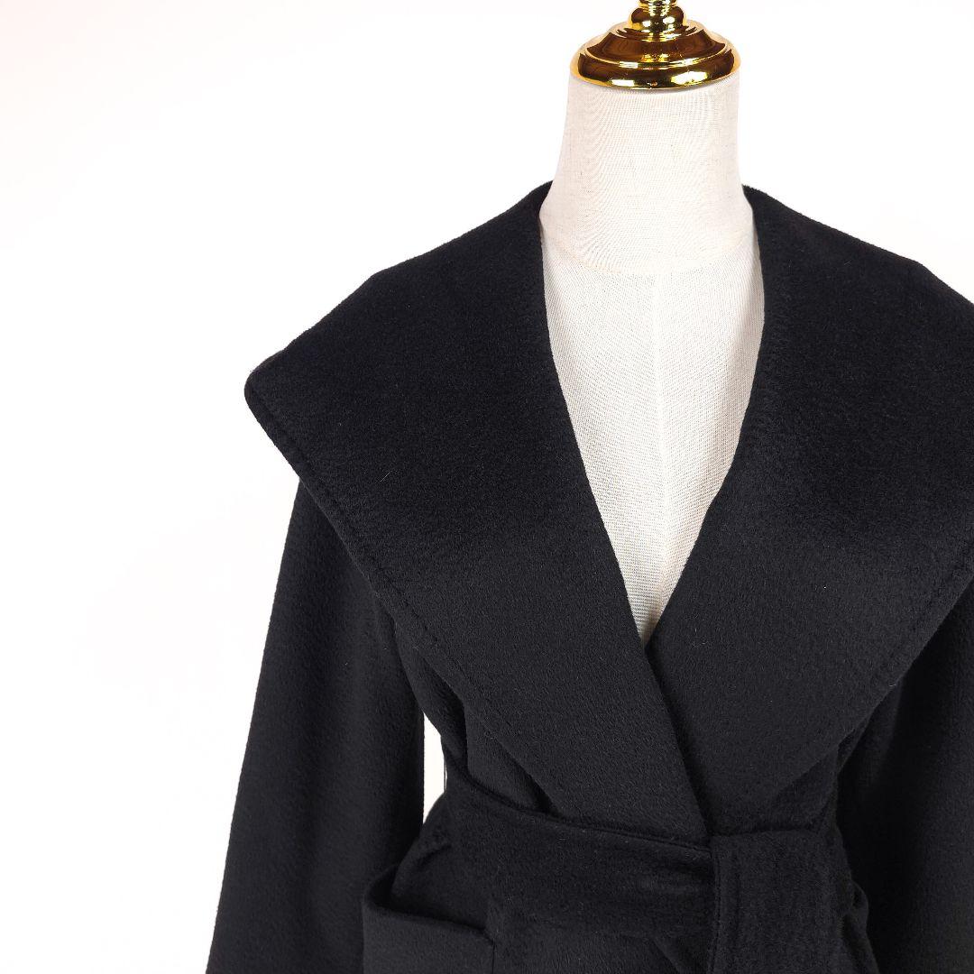 【新品同様】マックスマーラ リアルト キャメル コート ブラック 36 　ベルト