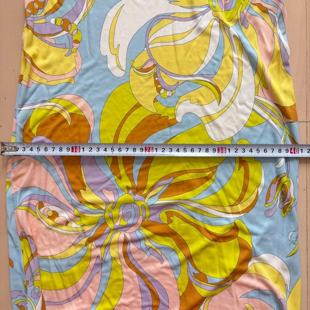 EMILIO PUCCI【君島十和子 美品】長袖ワンピース フリル袖 ベルト付
